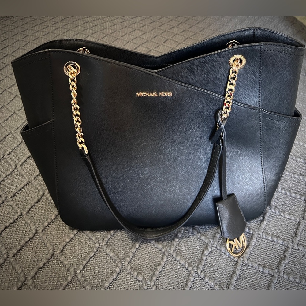 SALE Michael Kors Jet Set Large Saffiano Leather Shoulder Bag - Picture 5 of 10
